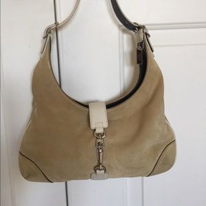 Suede Coach hobo